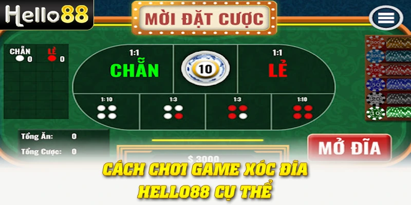 Cách chơi game xóc đĩa Hello88 cụ thể